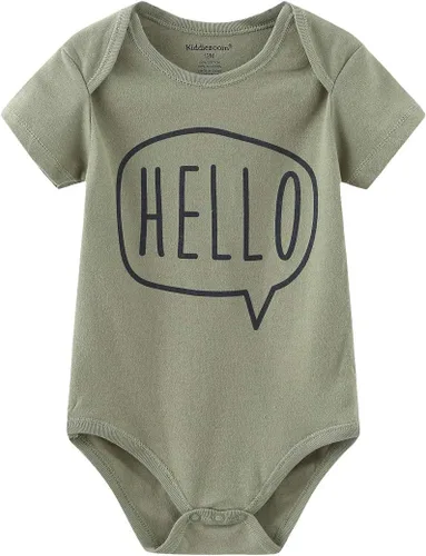 Vista 2 de Kiddiezoom Mameluco unisex de algodón de una pieza para bebé recién nacido, 5