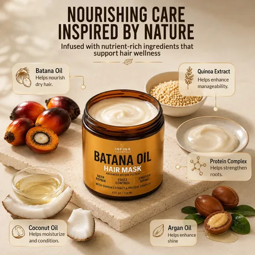 Vista 5 de Batana - Mascarilla capilar de aceite, acondicionador profundo para cabello