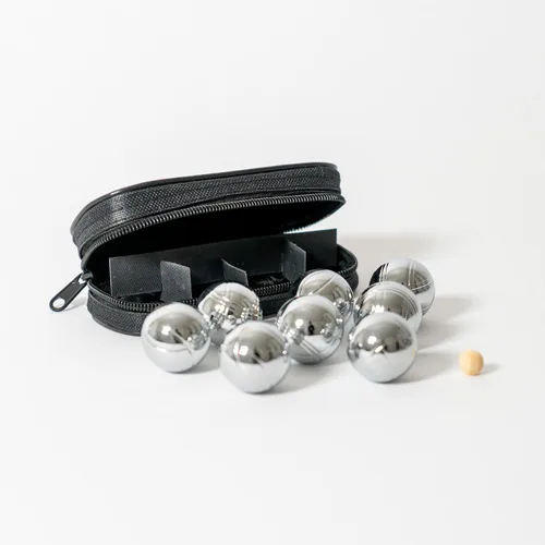 Vista 2 de BuyBocceBalls Listing - 8 Bola 1.378 in Metal Mini Bocce/Petanca Set con Bolsa Azul - Individual