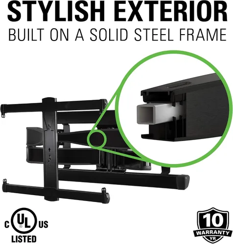 Vista 7 de SANUS Soporte de pared para TV de movimiento completo para televisores de 42" a 90" de hasta 125 libras – Extiende, gira e inclina - Instalación DIY