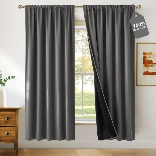 Vista 69 de NICETOWN Biscotti - Cortinas de cocina beige de 36 pulgadas de largo, bolsillo para barra, 100% opacas, casuales y relajantes, tratamientos