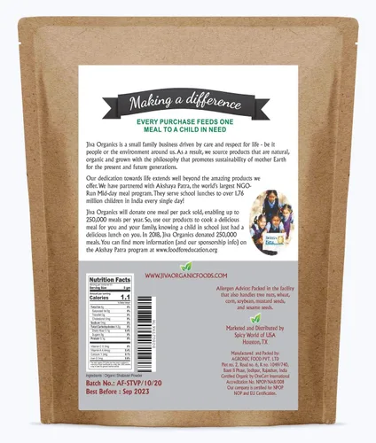 Vista 9 de Jiva Organics Shatavari Orgánico Polvo Bolsa a Granel de 14 onzas – Espárragos racemosus – Hierba Ayurvédica Pura