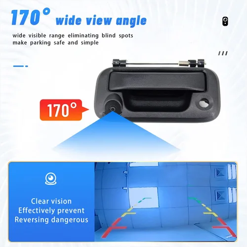 Vista 3 de FEXON Manija de la puerta trasera y cámara de estacionamiento inversa compatible con Ford F150 2005-2014 F250 F350 F450 F550 2008-2016