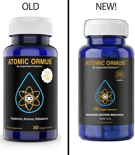 Vista 2 de Atomic Ormus Cápsulas monoatómicas de oro de 24 quilates en el interior, 30 cápsulas, oro de 24 quilates, platino iridio ORMUS, energéticamente