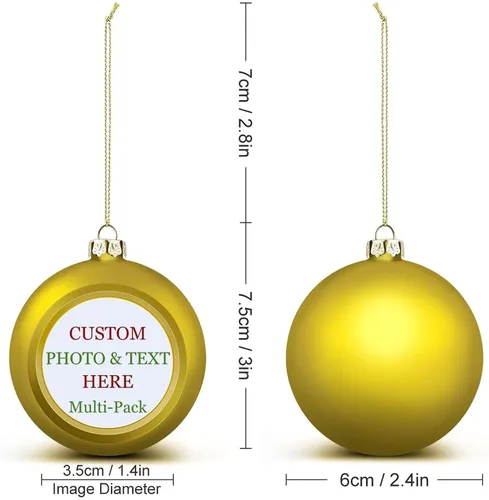 Vista 4 de Adornos de Navidad personalizados, texto fotográfico, haz tu propio adorno de cerámica de porcelana, regalo de recuerdos para decoración de Navidad