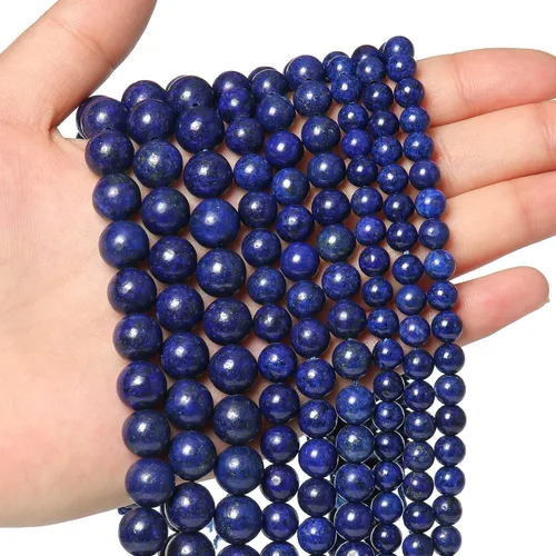 Vista 25 de 60 piezas de cuentas de piedra natural de 15⁄64 pulgadas (6 mm) con cuentas de amazonita de cristal, piedras preciosas para hacer joyería, pulseras