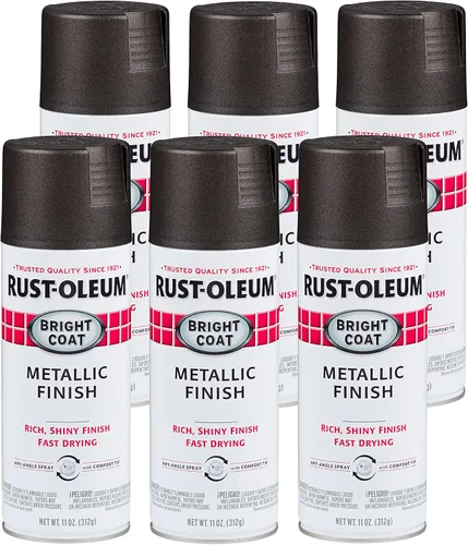 Vista 14 de Rust-Oleum 7715830 Stops Rust Bright Coat Pintura en Aerosol Metálica, 11 Oz, Aluminio