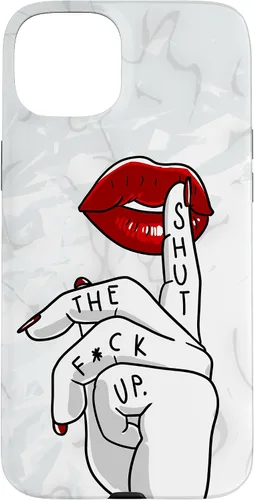 Vista 9 de STFU - Funda de regalo para iPhone 17 con texto en inglés "Lips Cool Swear Words Cussin Saying Women Bad Girs