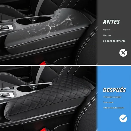 Vista 2 de INTGET Funda de consola central para Chevrolet Chevy Camaro 2016-2022 2023 2024, accesorios de cuero para reposabrazos central, protector de tapa