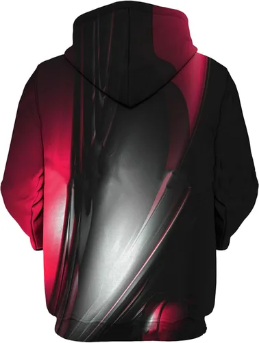 Vista 2 de Sudadera con capucha 3D para hombre, manga larga, casual, con bolsillo, hip hop, sudadera con capucha juvenil