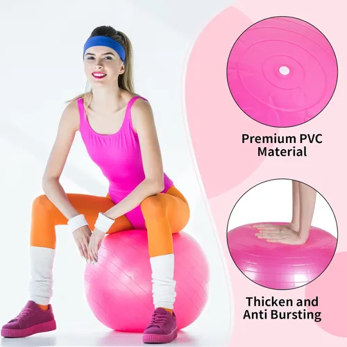Vista 5 de Jerify Pelota de ejercicio de 10 piezas de pelota de pilates, pelota de yoga a granel para fitness, embarazo, parto, silla de bola de núcleo,