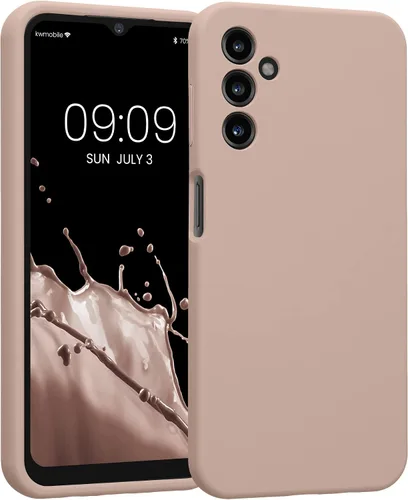 Vista 105 de kwmobile Funda compatible con Samsung Galaxy A13 4G - Funda delgada de silicona TPU - Acabado suave al tacto - Amarillo radiante