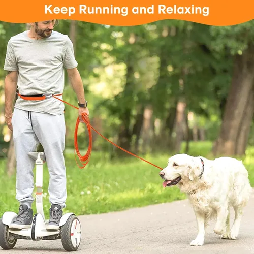 Vista 7 de Correa de cable resistente para perros grandes Reflective Dog Leads for Yard 10/15/20/30/50Ft Outdoor Dog Runner Tether Chain for Outside Camping