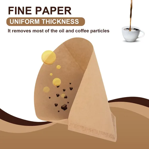 Vista 5 de Filtros desechables de papel de café, 100 piezas de filtro de repuesto de cono #4 para cafetera Ninja