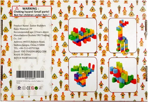 Vista 9 de RAINBOW TOYFROG Juguetes de bloques de construcción para niños pequeños, juguetes STEM de desarrollo educativo, juguetes de construcción
