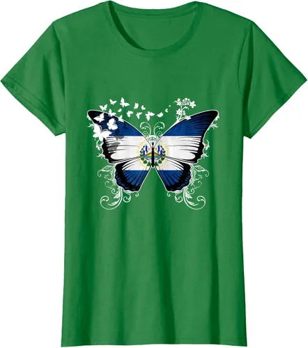 Vista 41 de Camiseta Salvadoreña Bandera El Salvador, Negro