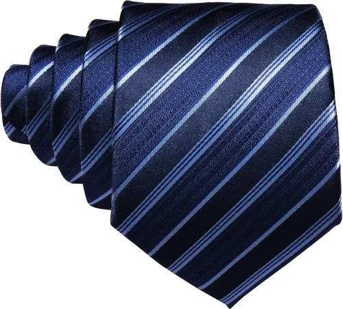 Vista 73 de Barry.Wang Juego de corbatas para hombre, corbata de seda a rayas, tejido a cuadros, gemelos formales, negocios, boda