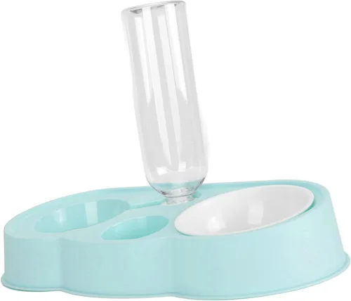 Vista 7 de Dispensador de agua para cachorros, alimentador automático doble para gatos, dispensador de agua para mascotas, dispensador de agua para gatos