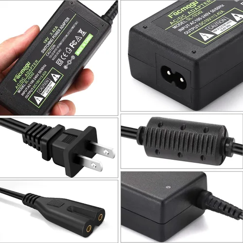 Vista 4 de Facmogu DC 19V 3.42A Fuente de alimentación, transformadores 100-240V AC a DC 19Volt de 65 vatios, adaptador de corriente convertidor con enchufe DC