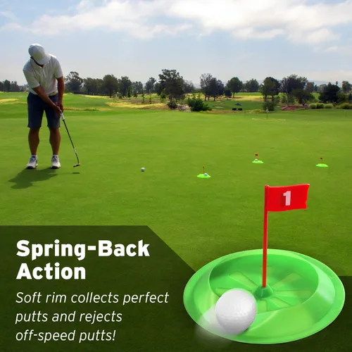 Vista 2 de GoSports Pure Putt Challenge - Juego de 3 tazas para poner en interiores y exteriores
