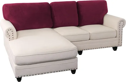 Vista 46 de PrinceDeco Fundas de cojín para sofá, funda elástica y lavable, funda de cojín ajustable de tela de terciopelo antideslizante, protector de muebles