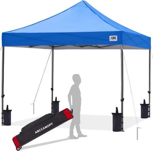 Vista 18 de ABCCANOPY Toldo Desplegable – Carpa/Toldo Portátil para Patio Exterior de 8 x 8 Pies, Resistente para Patio Trasero y Terraza con 4 Sacos de Arena