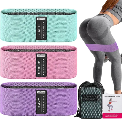 Vista 8 de Booty Bands Set, Resistance Bands for Working Out, Exercise Bands for Women and Men Legs and Butt, Stretch Bands for Pilates, Yoga Starter Set
