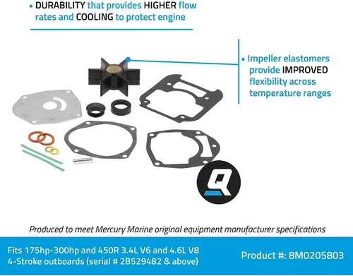 Vista 2 de Quicksilver 8M0205803 Kit de reparación de bomba de agua