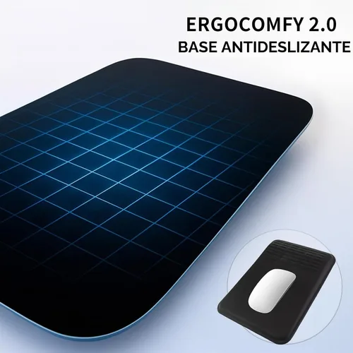 Vista 6 de Alfombrilla ergonómica para mouse con reposamuñecas, espuma viscoelástica súper suave, alivio del dolor para teclado de computadora, reposamanos