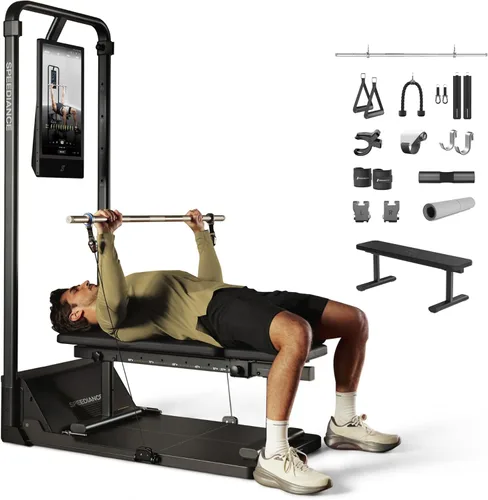 Vista 12 de Speediance Gimnasio en casa, máquina Smith multifuncional inteligente alimentada por IA para entrenamiento de fuerza de cuerpo completo