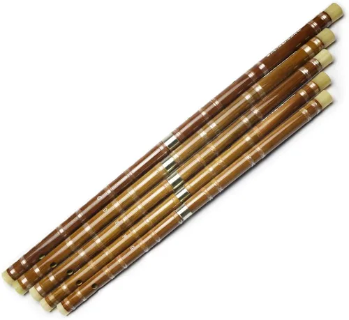 Vista 3 de C Key Dizi - Flauta de bambú amargo para principiantes con membrana gratis, pegamento y protector Set de instrumento chino tradicional