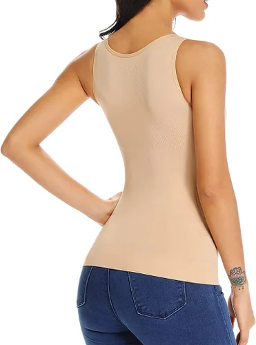Vista 3 de JOYSHAPER Sujetador acolchado para mujer, con control de abdomen, sin costuras, de compresión, moldeador de cuerpo