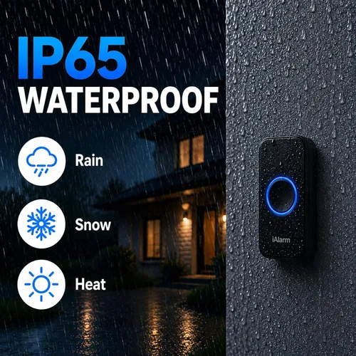 Vista 9 de Timbre inalámbrico, timbre enchufable con flash LED, rango de 1300 pies, sistema expandible, timbre de puerta impermeable fácil de instalar