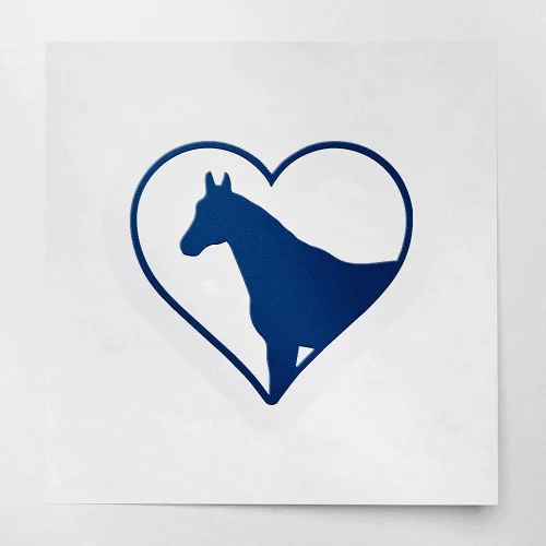 Vista 15 de Calcomanías transparentes de corazón de caballo 2 (azul azul) calcomanías de vinilo impermeables de primera calidad para laptop, accesorio