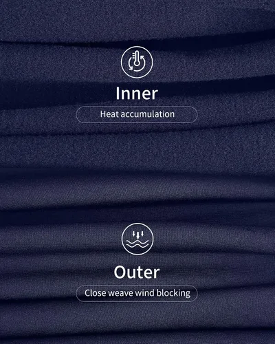Vista 3 de WEERTI Ropa interior térmica para hombre, capa base de tela polar con forro polar