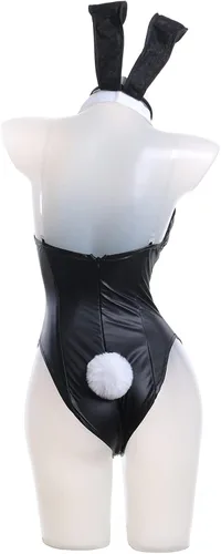Vista 4 de Sakurajima Mai - Disfraz de conejo para mujer, traje de conejo, trajes de baño de anime, fiesta de Halloween