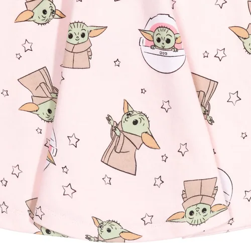 Vista 5 de STAR WARS Mandalorian - Vestido de rizo francés para niñas, Rosado