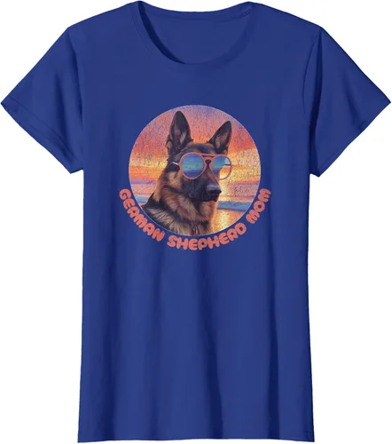 Vista 8 de Divertida camiseta de pastor alemán mamá, GSD Schäferhund, mamá, mamá, Negro