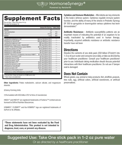 Vista 7 de Probiotic Synergy DF 350 ® de Dr. RetzlerRx™ - 350 mil millones de UFC - Sin lácteos y alta potencia 350 CFU Suplemento probiótico de 18 cepas