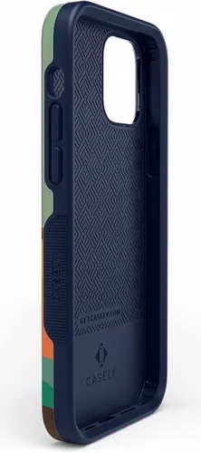 Vista 9 de Casely Funda para iPhone 12/12 Pro Endless Peaks Colorblock Mountain Compatible con MagSafe Diseño protector audaz