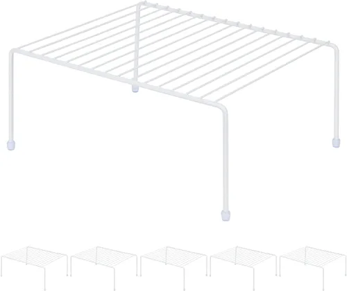 Vista 9 de Estante de almacenamiento mediano (13.1 x 10.2 pulgadas), estante de almacenamiento para gabinete y refrigerador, organizador de almacenamiento