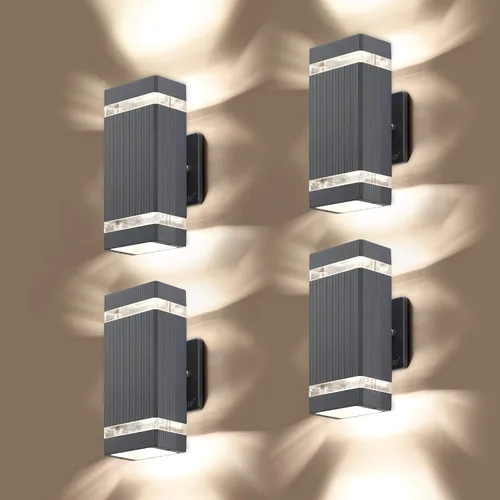 Vista 8 de LMP LED luz de pared cuadrada, luces al aire libre, cuerpo de aluminio impermeable, 3000k 5W con certificado ETL