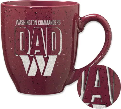 Vista 74 de Rico Industries NFL Football #1 Dad 16 oz Team Color Laser Engraved Ceramic Coffee Mug