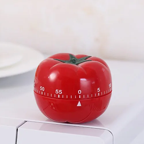 Vista 2 de Temporizador de cocina de 60 minutos, temporizador giratorio de 360 grados con forma de tomate, reloj de cocina de cocina, alarma portátil ruidosa