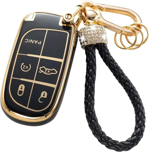Vista 15 de Gematay - Funda para llavero Cadillac, carcasa protectora compatible con Escalade CTS SRX XT5 ATS CT6 5 botones llave remota Smart Key Protector