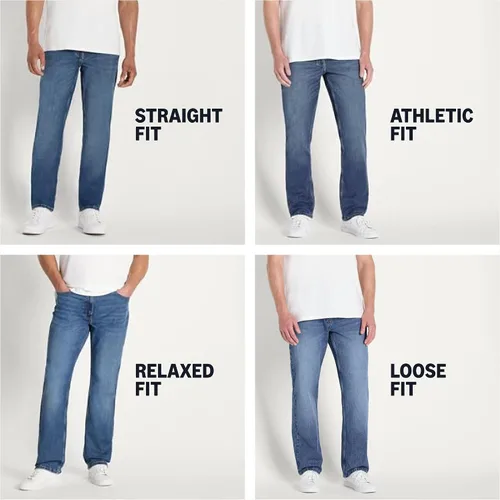 Vista 6 de Amazon Essentials - Pantalones vaqueros de elástico bajo de corte recto para hombre