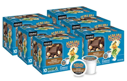Vista 27 de Kauai Coffee Cápsulas K-Cup para cafeteras Keurig, café arábica, 10% hawaiano, tostado medio, aroma brillante con notas florales, descafeinado, 1