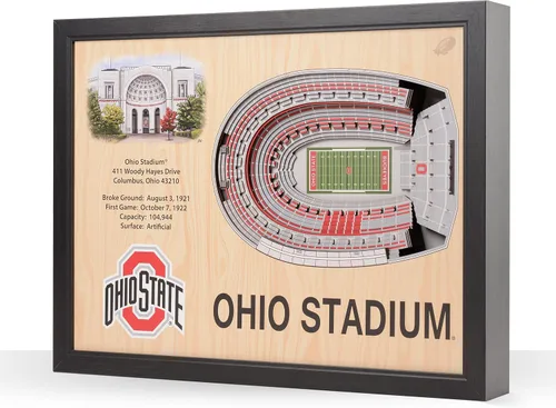 Vista 17 de YouTheFan NCAA Arte de Pared StadiumView de 25 Capas