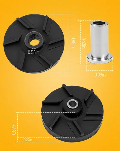 Vista 4 de Impulsor magnético estándar 3587 y carcasa de rodamiento estándar 3220 Mcx para dispensadores de bebidas Grindmaster Crathco D15 D155 D25 D255 D35