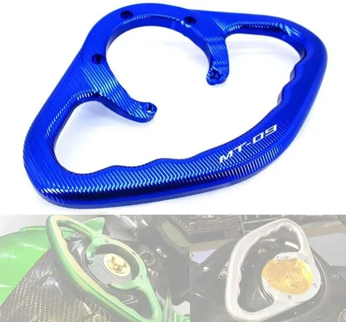 Vista 2 de F - Manijas CNC para pasajeros, para motocicleta, para Yamaha MT-07, MT-03, MT-09, MT-25, MT, 03, 07, 09, 25, MT09, MT03 Y (color negro MT-03)